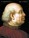 AGNOLO DI COSIMO TORI detto IL BRONZINO (Firenze 1503-1572) e bottega<br />Ritratto di Pierfrancesco Il Vecchio de’Medici<br />post 1553<br />olio su stagno<br />iscrizione: PIERFRANCESCO DE’ MEDICI<br />Firenze, Galleria degli Uffizi, Corridoio Vasariano<br />Inv. 1890 n. 868